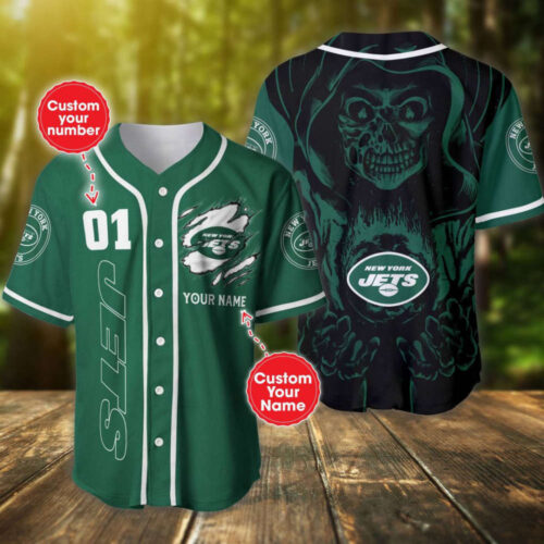 New York Jets Baseball Jersey Custom Name And Number