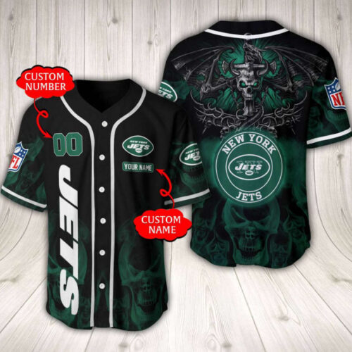 New York Jets Baseball Jersey Custom Name And Number