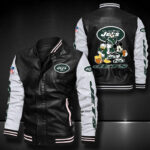 New York Jets Leather Bomber Jacket