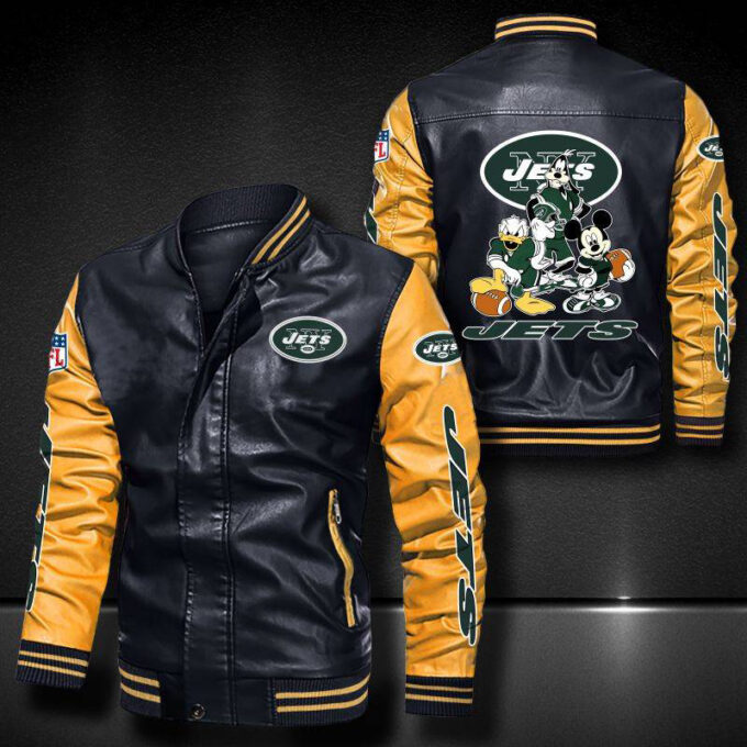 New York Jets Leather Bomber Jacket