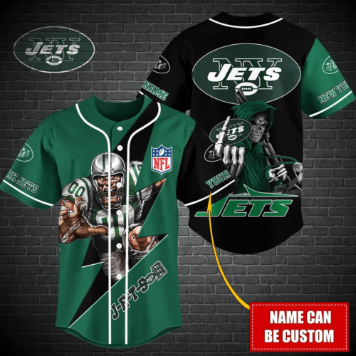 New York Jets Personalized Baseball Jersey