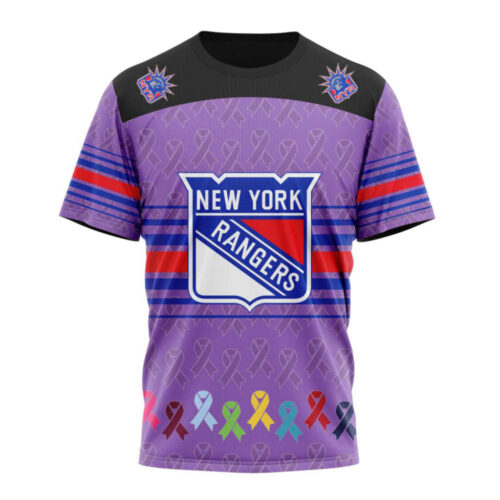 New York Rangers Fights Cancer Unisex T-Shirt For Fans Gifts 2024