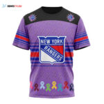 New York Rangers Fights Cancer Unisex T-Shirt For Fans Gifts 2024