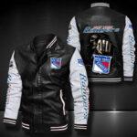 New York Rangers Leather Bomber Jacket