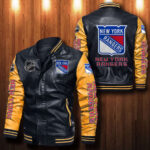 New York Rangers Leather Bomber Jacket