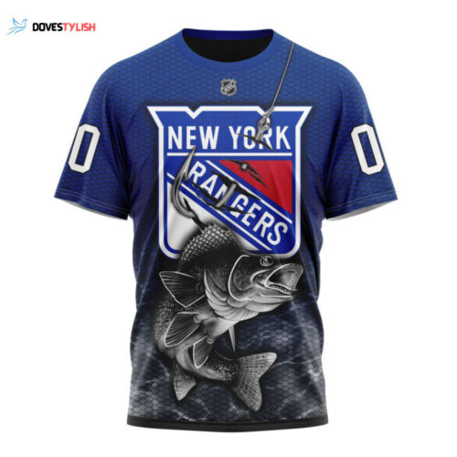 New York Rangers Specialized Fishing Style Unisex T-Shirt For Fans Gifts 2024
