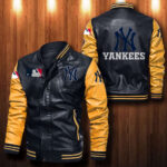 New York Yankees Leather Bomber Jacket