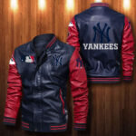 New York Yankees Leather Bomber Jacket