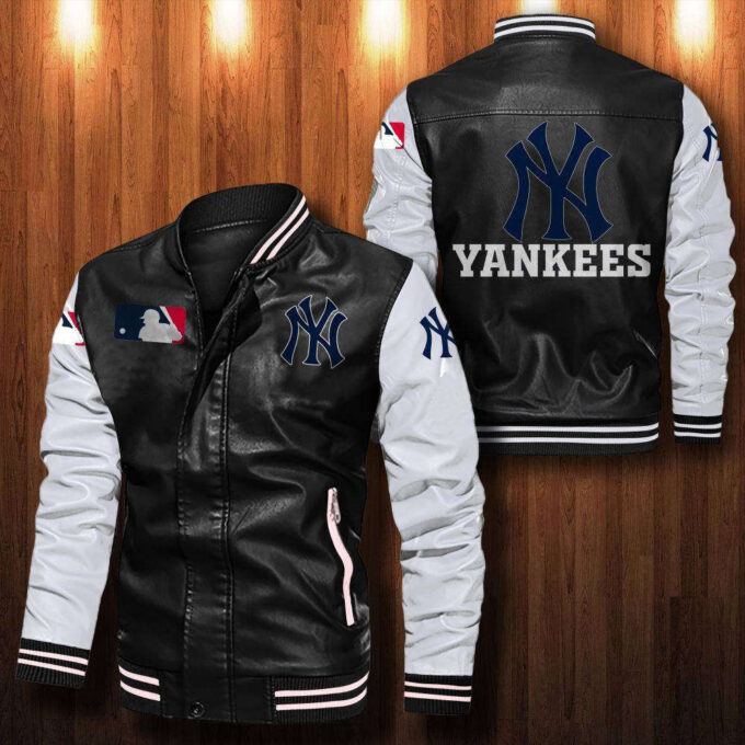 New York Yankees Leather Bomber Jacket