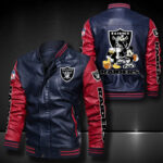 Oakland Raiders Leather Bomber Jacket