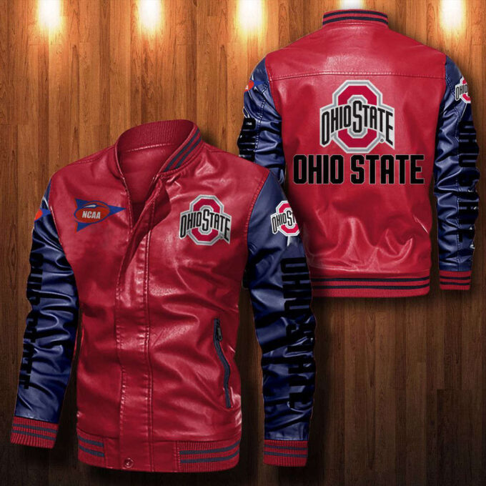 Ohio State Buckeyes Leather Bomber Jacket