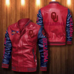 Oklahoma Sooners Leather Bomber Jacket
