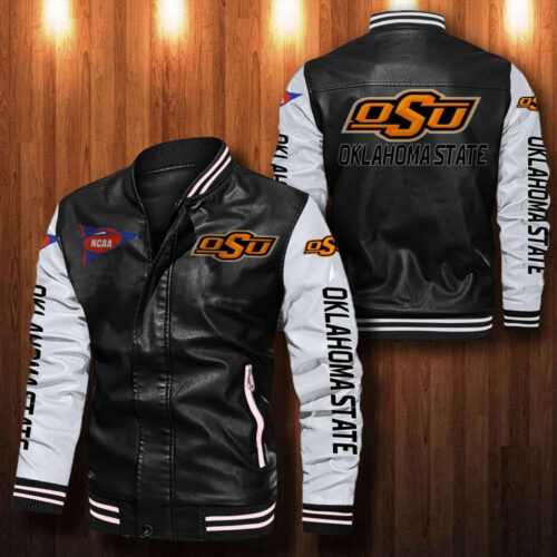 Oklahoma State Cowboys Leather Bomber Jacket