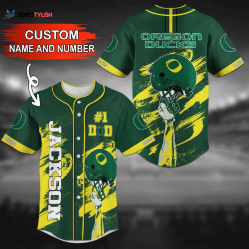 Oregon Ducks Personalized Baseball Jersey Gift for Men Dad