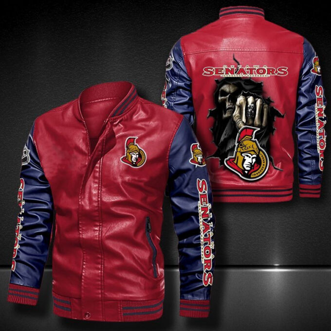 Ottawa Senators Leather Bomber Jacket