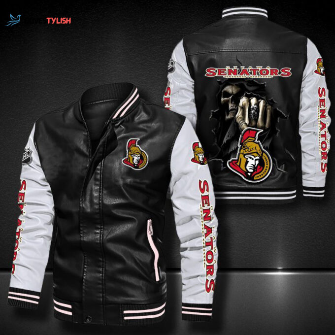 Ottawa Senators Leather Bomber Jacket