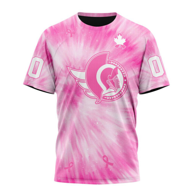 Ottawa Senators Special Pink Tie-Dye Unisex T-Shirt For Fans Gifts 2024