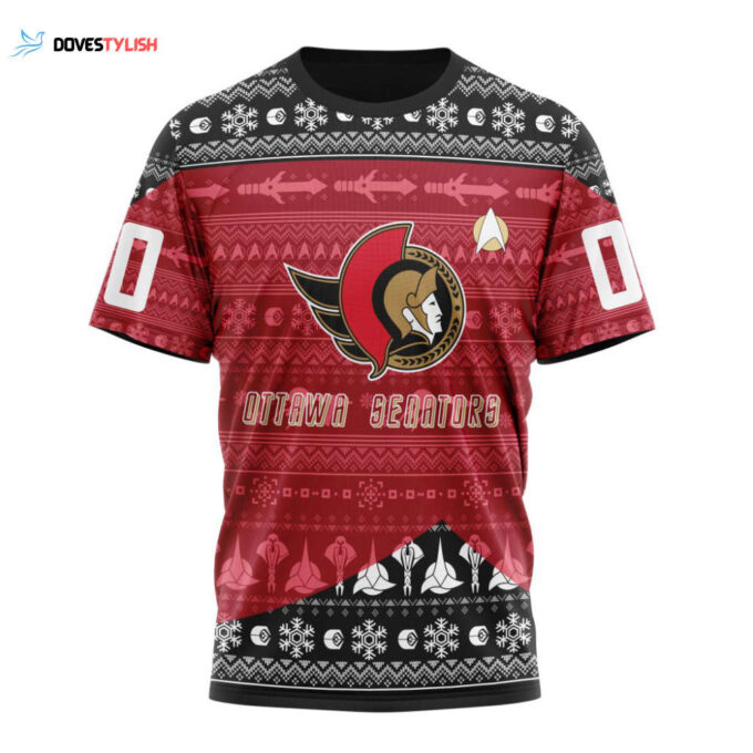 Ottawa Senators Special Star Trek Design Unisex T-Shirt For Fans Gifts 2024