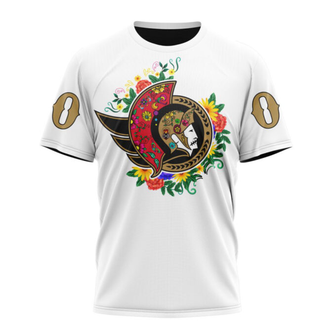 Ottawa Senators Specialized Dia De Muertos Unisex T-Shirt For Fans Gifts 2024