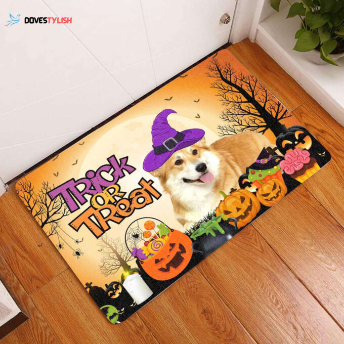 Pembroke Welsh Corgi Halloween Dog Doormat Home Decor 2024