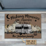 Personalized Camping Making Memories Customized Doormat