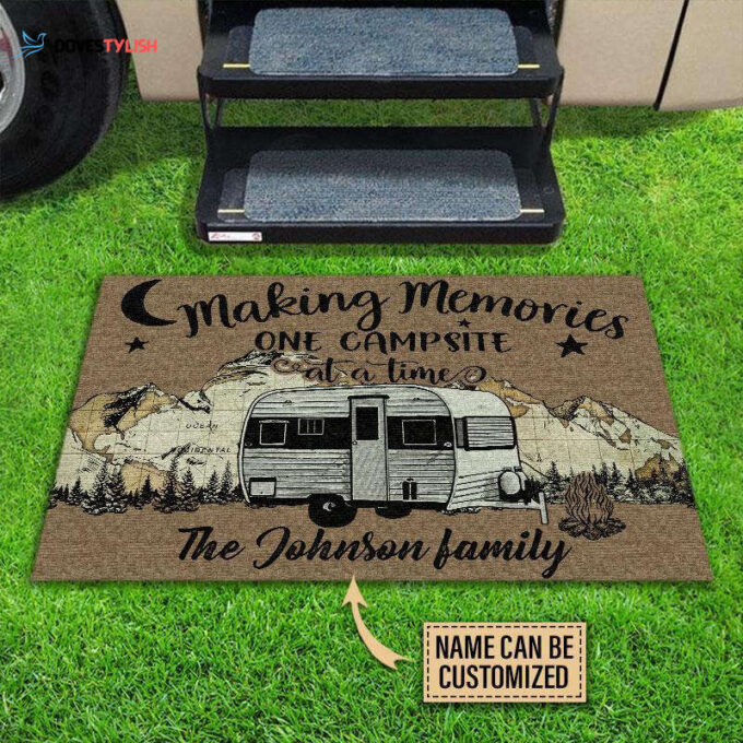 Personalized Camping Making Memories Customized Doormat