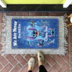 Personalized Custom Name We Are Never Too Old For Stitch Doormat