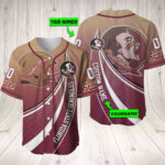 Personalized Florida State Seminoles Baseball Jersey Baseball Jersey Mascot