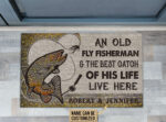 Personalized Fly Fishing Best Catch Of His Live Customized Doormat