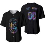 Personalized Golden State Warriors Anyname 00 Iridescent Black Jersey Inspired Style Gift For Golden State Warriors Fans Baseball Jersey Gift for Men Dad