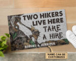 Personalized Hikers Live Here Take A Hike Doormat