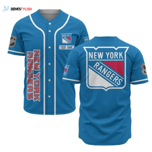 New York Rangers Baseball Jersey Custom For Fans