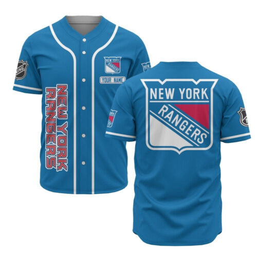 Personalized New York Rangers Baseball Jersey Custom For Fans