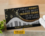 Personalized Piano Most Favorite Chord Customized Doormat