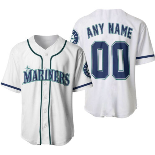 Personalized Seattle Mariners 00 Anyname Majestic Alternative White Jersey Inspired Style Gift For Seattle Mariners Fans Baseball Jersey