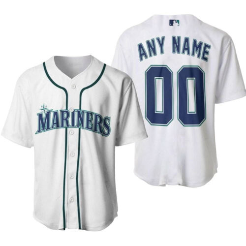 Personalized Seattle Mariners 00 Anyname Majestic White Jersey Inspired Style Gift For Seattle Mariners Fans Baseball Jersey