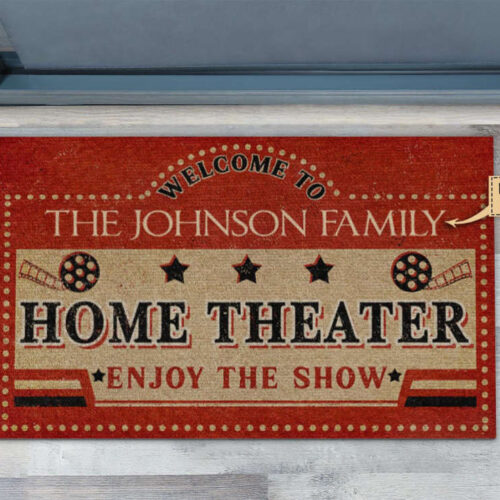 Personalized Theater Enjoy The Show Customized Doormat