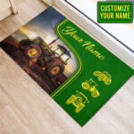Personalized Tractor Vehicle Doormat Indoor And Outdoor Mat Entrance Rug Sweet Home Decor Housewarming Gift Gift for Friend Family Birthday New Home