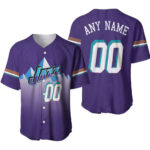 Personalized Utah Jazz Hardwood Classics Purple Jersey Inspired Style Gift For Utah Jazz Fans Baseball Jersey