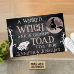 Personalized Witch Wicked Witch Live Here Customized Doormat