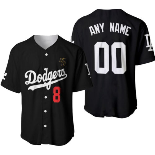 Pesonalized Los Angeles Dodgers Tribute Kobe Bryant Black Jersey Inspired Style Gift For Los Angeles Dodgers Fans Baseball Jersey