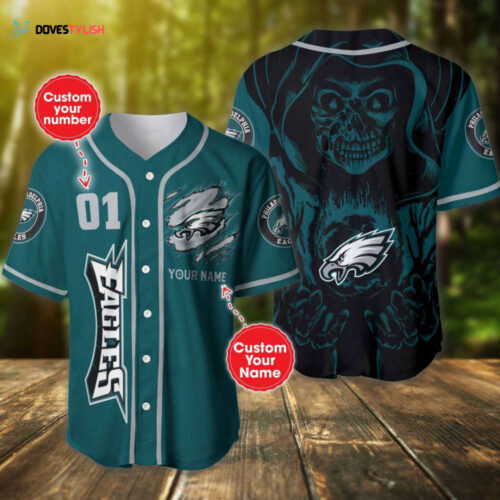 Philadelphia Eagles Baseball Jersey Custom Name And Number