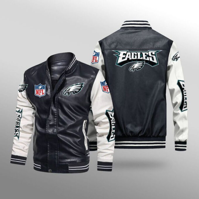 Philadelphia Eagles Leather Bomber Jacket