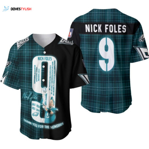 Philadelphia Eagles Nick Foles 9 Champions Legendary Captain Designed Allover Gift For Eagles Fans Baseball Jersey