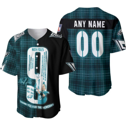 Philadelphia Eagles Nick Foles 9 Champions Legendary Captain Designed Allover Gift With Custom Name Number For Eagles Fans Baseball Jersey