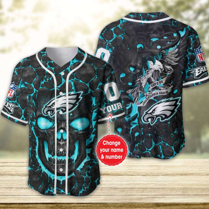 Philadelphia Eagles Personalized Baseball Jersey