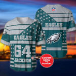 Philadelphia Eagles Personalized Baseball Jersey