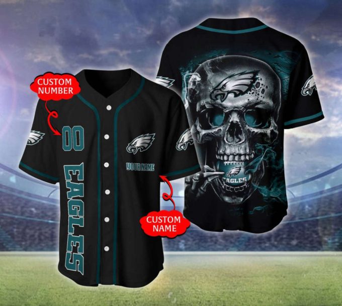 Philadelphia Eagles Personalized Baseball Jersey