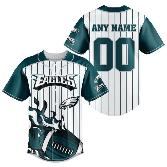 Philadelphia Eagles Personalized Baseball Jersey