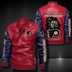 Philadelphia Flyers Leather Bomber Jacket